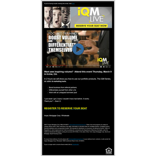 iQM Live Email